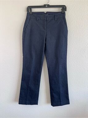Express Women's Editor Slim Flare Low Rise Stretch Dark Indigo Trousers